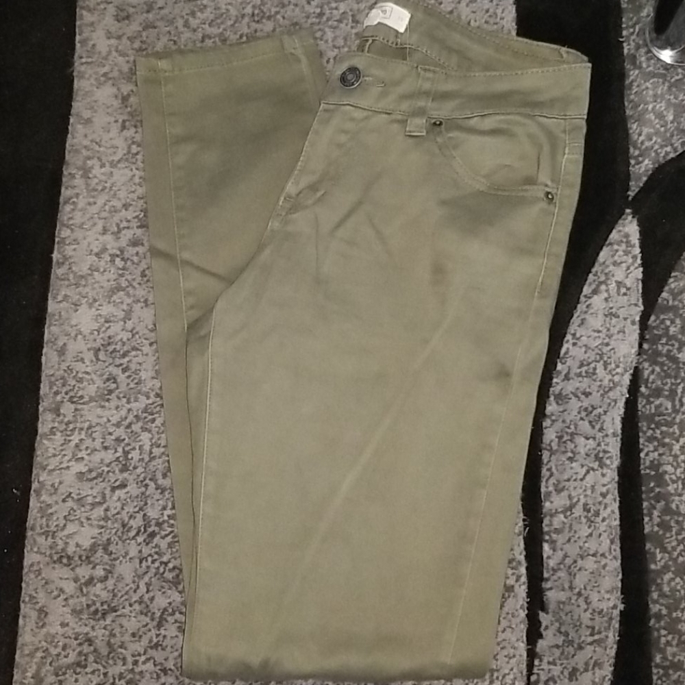 Olive Green skinny pants